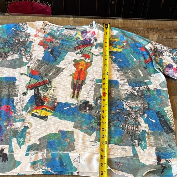 Inoah Colorful Artsy Women's Blouse - Picture 11 of 15